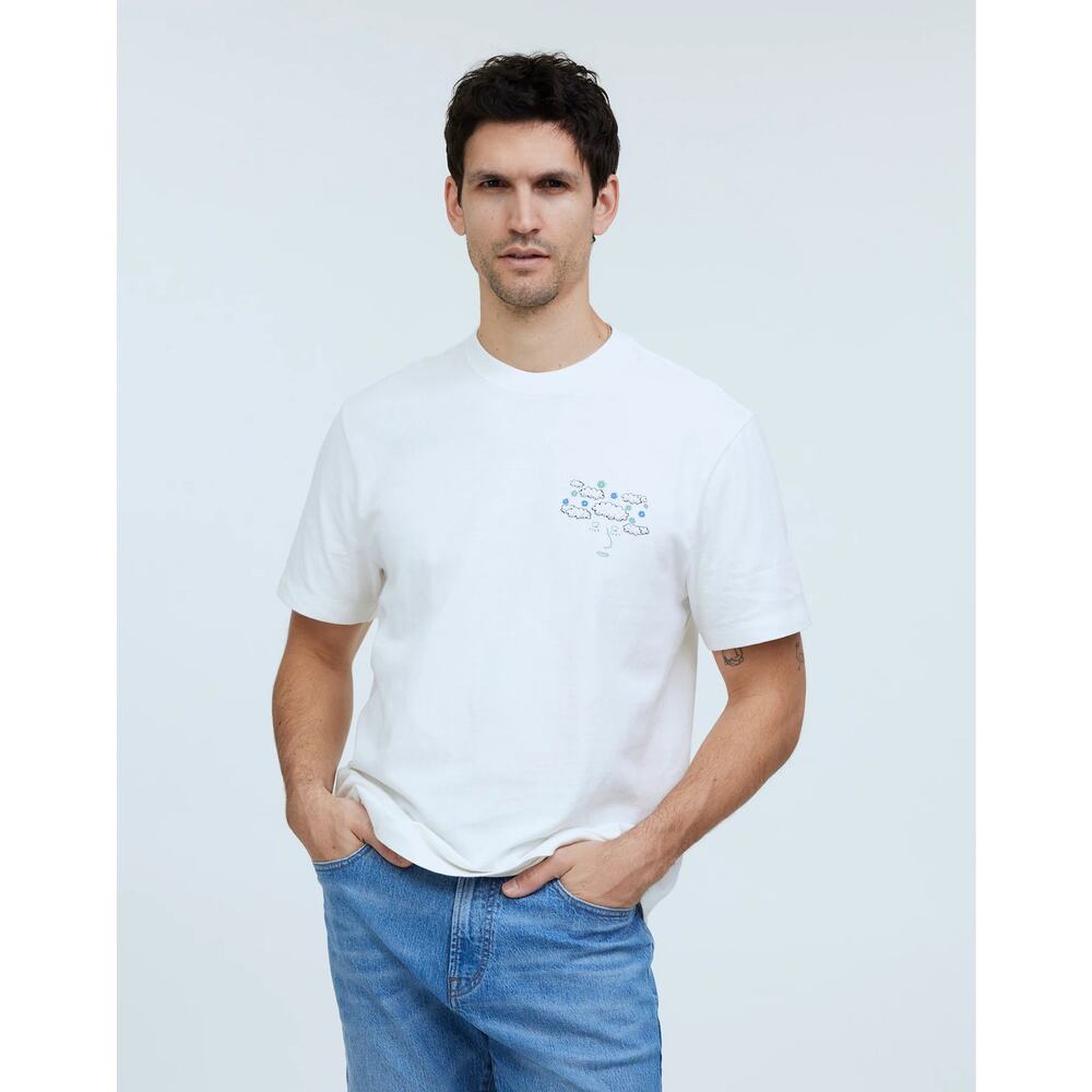 NWT Madewell x Mark Neeley Graphic Tee size L in white.